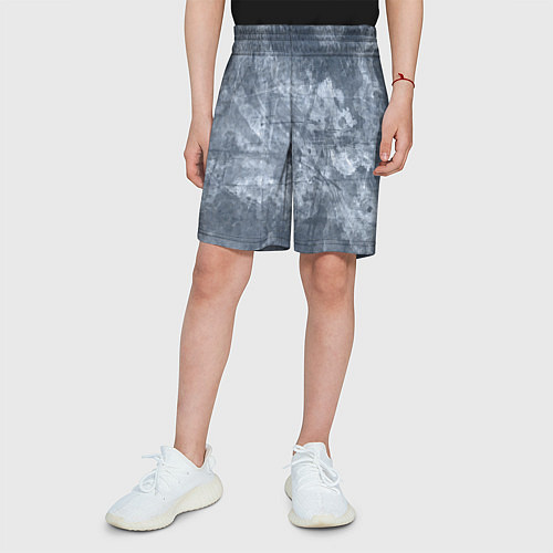 Детские шорты Абстракция - gray-blue / 3D-принт – фото 3