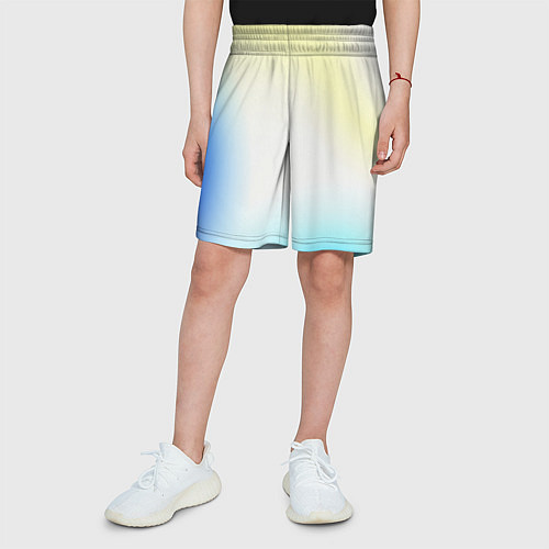 Детские шорты Color yellow blue white / 3D-принт – фото 3