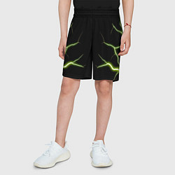 Шорты детские Color green black, цвет: 3D-принт — фото 2