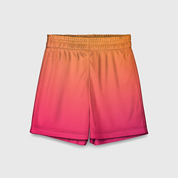 Шорты детские Color orange pink, цвет: 3D-принт