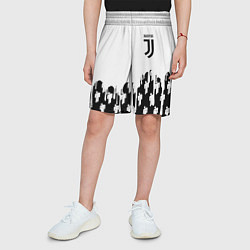 Шорты детские Ювентус краски люди, цвет: 3D-принт — фото 2