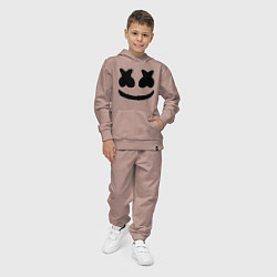 Костюм хлопковый детский Marshmello, цвет: пыльно-розовый — фото 2