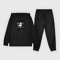 Костюм хлопковый детский ANAHEIM DUCKS, цвет: черный