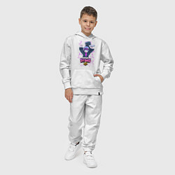Костюм хлопковый детский BRAWL STARS DJ FRANK, цвет: белый — фото 2