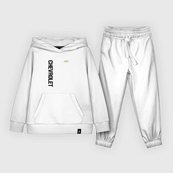 Костюм хлопковый детский Шевроле Логотип, цвет: белый