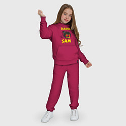Костюм хлопковый детский Serious Sam Bomb Logo, цвет: маджента — фото 2