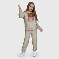 Костюм хлопковый детский Russia - Союз, цвет: миндальный — фото 2
