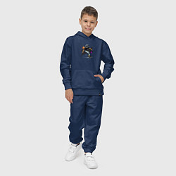 Костюм хлопковый детский Космонавт - скейтбордист, цвет: тёмно-синий — фото 2