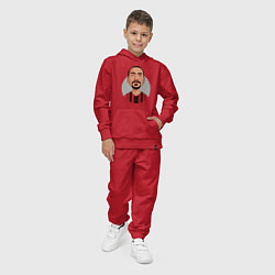Костюм хлопковый детский Златан - Милан, цвет: красный — фото 2