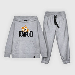 Костюм хлопковый детский Kaifuli shiba inu, цвет: меланж