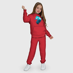 Костюм хлопковый детский Принцесса Мононоке волчий силуэт, цвет: красный — фото 2
