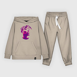 Костюм хлопковый детский 2pac in pink, цвет: миндальный