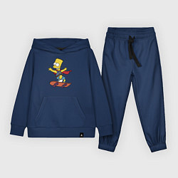 Костюм хлопковый детский Барт Симпсон - крутой скейтер, цвет: тёмно-синий