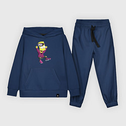 Костюм хлопковый детский Барт Симпсон в прыжке, цвет: тёмно-синий