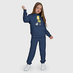 Костюм хлопковый детский Барт Симпсон - крутой футбольный форвард, цвет: тёмно-синий — фото 2