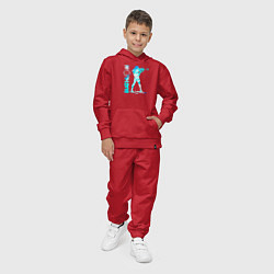 Костюм хлопковый детский Биатлон спортсмен, цвет: красный — фото 2