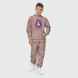 Костюм хлопковый детский Гомер Симпсон - страстный любитель пончиков, цвет: пыльно-розовый — фото 2