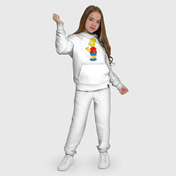 Костюм хлопковый детский Хулиган Барт Симпсон, цвет: белый — фото 2