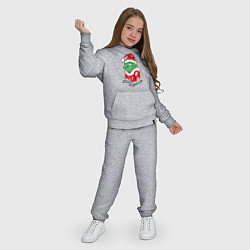 Костюм хлопковый детский Santa Claus Grinch - merry Christmas, цвет: меланж — фото 2