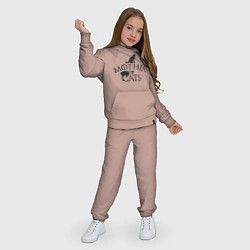 Костюм хлопковый детский Мать котов, цвет: пыльно-розовый — фото 2