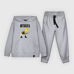 Костюм хлопковый детский Металлика Барт Симпсон, цвет: меланж