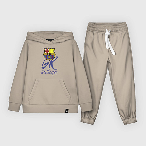 Детский костюм Barcelona - Spain - goalkeeper / Миндальный – фото 1