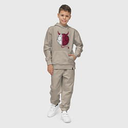 Костюм хлопковый детский Qatar devil, цвет: миндальный — фото 2