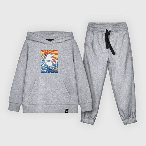 Детский костюм Гравюра японский опоссум в стиле укиё-э / Меланж – фото 1