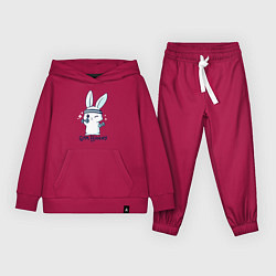 Костюм хлопковый детский Gym bunny, цвет: маджента