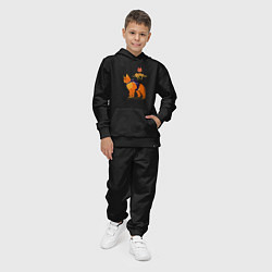 Костюм хлопковый детский Stray - cat logo, цвет: черный — фото 2