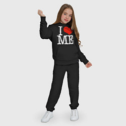 Костюм хлопковый детский I love me, цвет: черный — фото 2