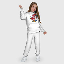 Костюм хлопковый детский Скейтер Санта, цвет: белый — фото 2