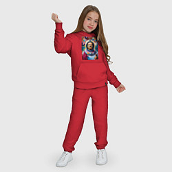 Костюм хлопковый детский Космонавт Сальвадор Дали, цвет: красный — фото 2