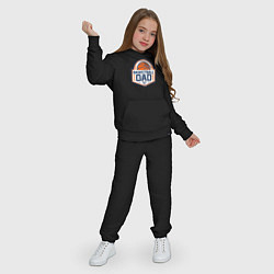 Костюм хлопковый детский Баскетбольный папа, цвет: черный — фото 2