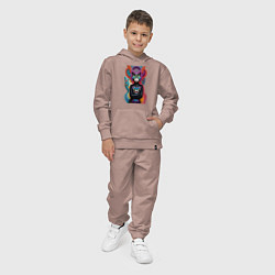 Костюм хлопковый детский Обворожительная молодая модница - нейросеть, цвет: пыльно-розовый — фото 2