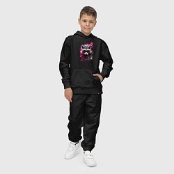 Костюм хлопковый детский Енот киберпанк, цвет: черный — фото 2