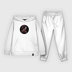 Костюм хлопковый детский Японская девушка самурай, цвет: белый