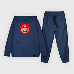 Костюм хлопковый детский Марио лого, цвет: тёмно-синий