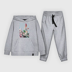 Костюм хлопковый детский Девушка с хамелеоном, цвет: меланж