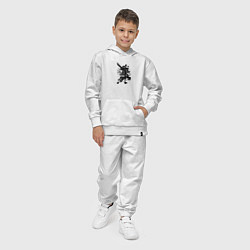 Костюм хлопковый детский Кот-рубака, цвет: белый — фото 2