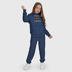 Костюм хлопковый детский Run Brooklyn Nets, цвет: тёмно-синий — фото 2