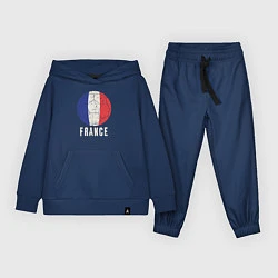 Костюм хлопковый детский Футбол Франции, цвет: тёмно-синий
