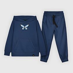 Костюм хлопковый детский Шотландия бабочка, цвет: тёмно-синий