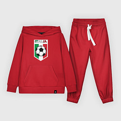 Костюм хлопковый детский Футбол Италии, цвет: красный