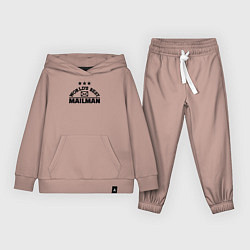 Костюм хлопковый детский Лучший в мире почтальон, цвет: пыльно-розовый