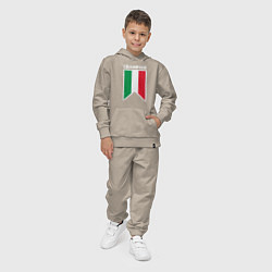 Костюм хлопковый детский Италия чемпион, цвет: миндальный — фото 2