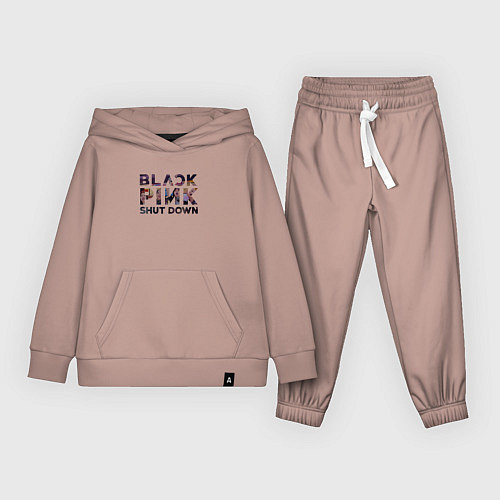 Детский костюм Blackpink logo Jisoo Lisa Rose Jennie / Пыльно-розовый – фото 1