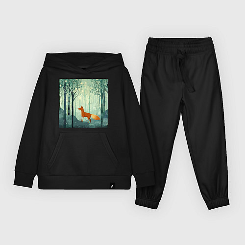 Детский костюм Рыжая лисичка в лесу / Черный – фото 1