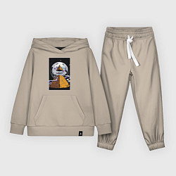 Костюм хлопковый детский Alien UFO, цвет: миндальный