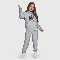 Костюм хлопковый детский Brave hare - cyberpunk - neural network, цвет: меланж — фото 2